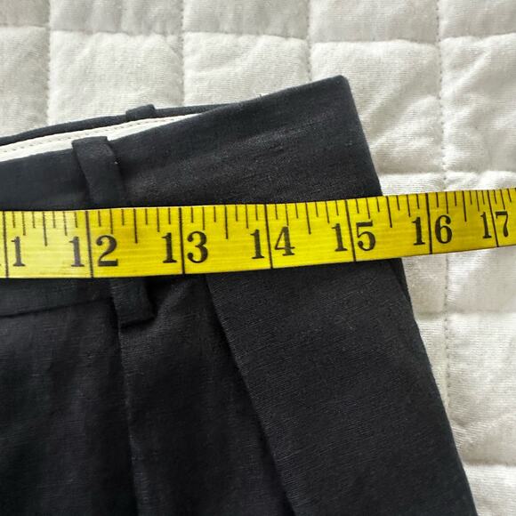 THERE WAS ONE Womens Shorts 29" Navy High Waisted Preppy Quiet Luxury Summer - Picture 8 of 13